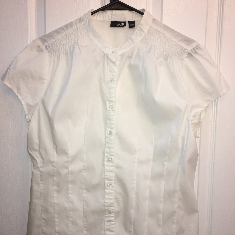 White button down blouse
